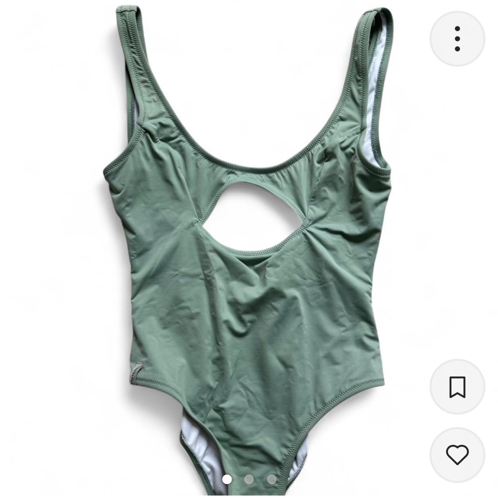 Rhythm swim cut-out one piece in seafoam green